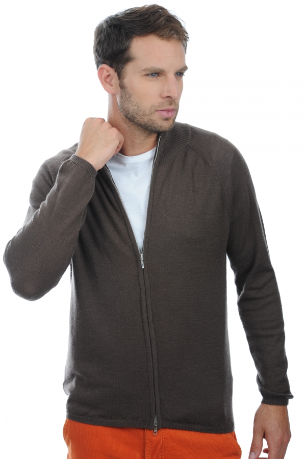Cashmere Duvet men waistcoat sleeveless sweaters igor seal brown m